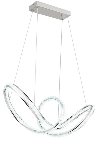 Globo 67440H - LED Stmievateľný luster na lanku EVANGELINE LED/45W/230V lesklý chróm + diaľkové ovládanie