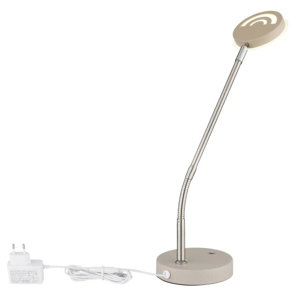 Globo 58504TSA - LED dotykovo stmievateľná stolná lampa SILVIO LED/6,5W/230V béžová