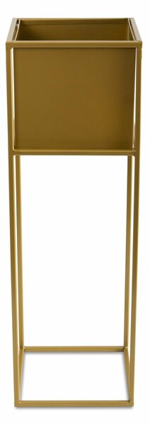 KOVOVÝ KVETINÁČ SO STOJANOM PLAIN 70X24 CM ZLATÁ