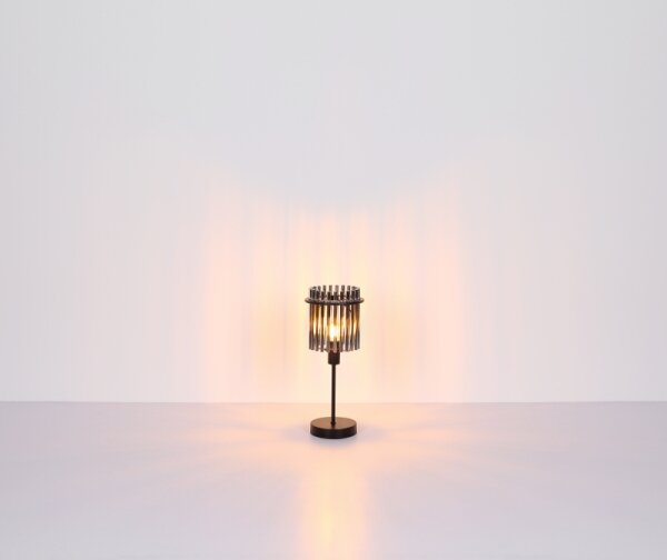 Globo 15698T1 - Stolná lampa GORLEY 1xE14/60W/230V, priemer 30 cm, čierna
