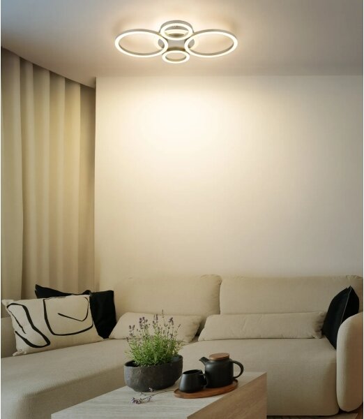 Globo 48039-40CO -LED Stropné svietidlo LORETTA LED/40W/230V pr. 35,5x53 cm mosadz