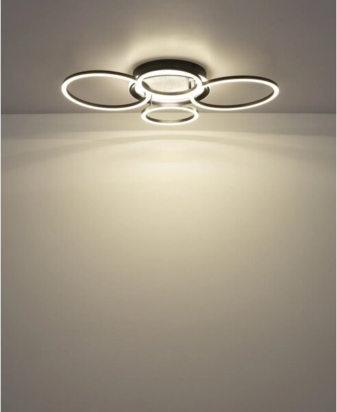 Globo 48477-40C - LED stropné svietidlo ALVIS LED/40W/230V 4000K 72x52 cm čierna
