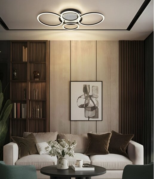 Globo 48477-40C - LED stropné svietidlo ALVIS LED/40W/230V 4000K 72x52 cm čierna