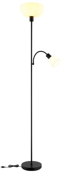 Globo 59947B - Stojacia lampa HINTON 1xE27/40W/230V + 1xE14/25W