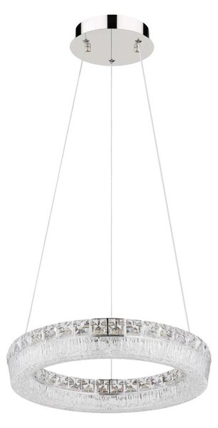 Globo 67387-24 - LED stmievateľný luster na lanku LAUREL LED/24W/230V číre + diaľkové ovládanie