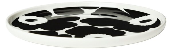 Marimekko Tanier Oiva Unikko 20cm, čierno-biely
