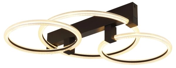 Globo 48050D2S - LED Stropné svietidlo FLETCHER LED/40W/230V 3000K 76x38 cm čierne