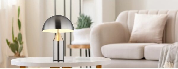 Globo 21030N - Stolná lampa ATOMA 2xE27/40W/230V matný chróm