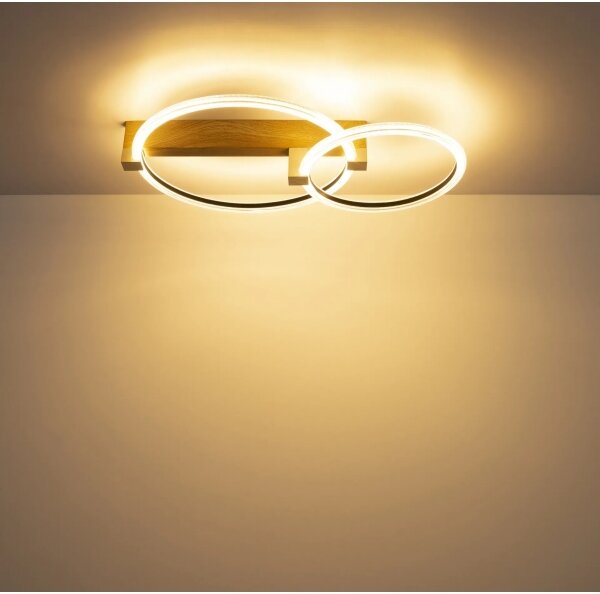 Globo 48050D1 - LED stropné svietidlo FLETCHER, 24 W, 230 V, 3000 K, 58 x 38 cm, béžové