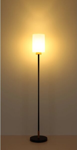Globo 15977S - Stojacia lampa ROWENA 1xE27/60W/230V čierna/biela