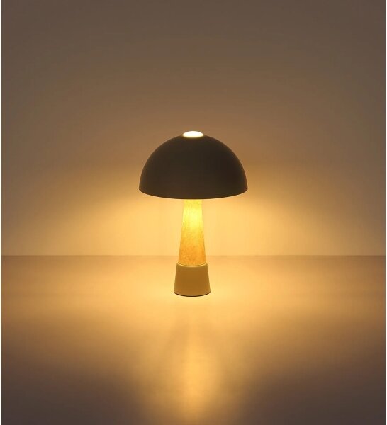 Globo 51070110 - Stolová lampa PAULIN 1xE27ILLU/40W/230V sivá