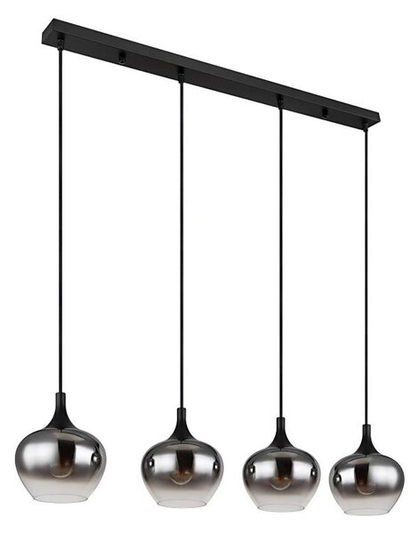 Globo 15548-4H - Závesný luster MAXY na lankách 4xE27/40W/230V čierna