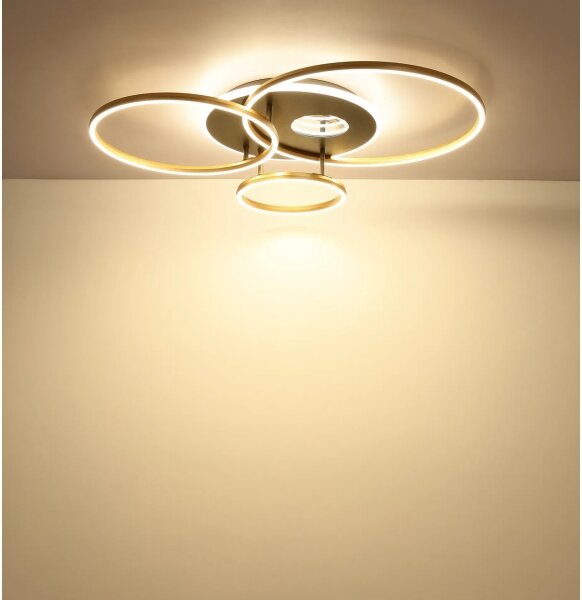 Globo 48466-54 - LED stmievateľné stropné svietidlo INVERTINA 54W/230V 90x70 cm čierne s diaľkovým ovládaním