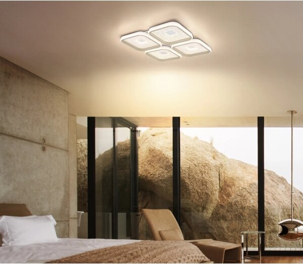 Globo 48097-60 - LED stmievateľné stropné svietidlo MOSAIKO LED/55W/230V 54x54 cm+DO
