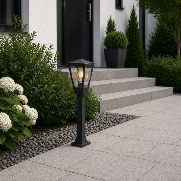 Brilliant - Vonkajšia lampa WESTDLIFF 1xE27/20W/230V 73,4 cm IP44 antracit