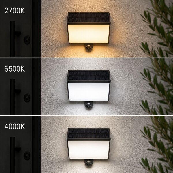 Brilliant - LED solárne nástenné svietidlo SIERRA LED/6W/3,7V 2000 mAh IP54 čierne