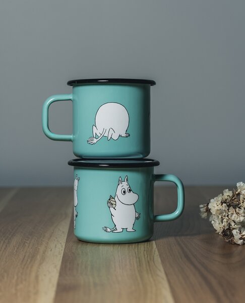 Muurla Hrnček Moomin 0,37l, smalt /mätový