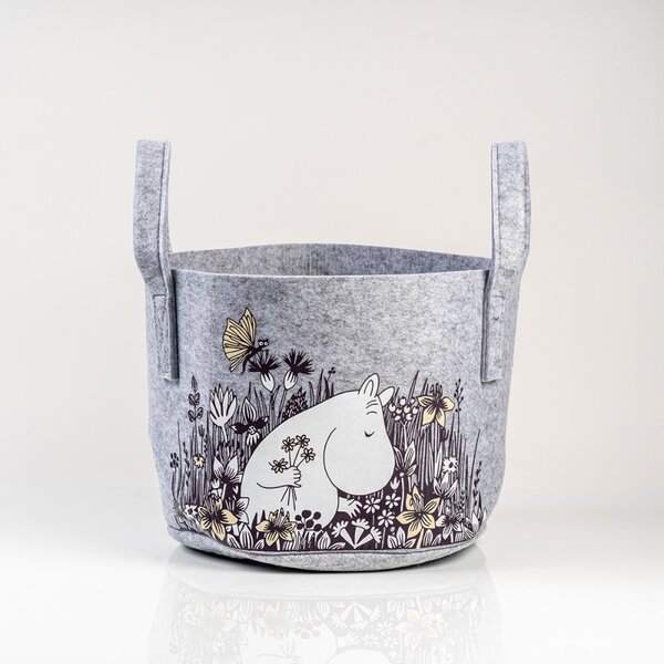Muurla Úložný kôš Moomin Flower field 17l, sivý