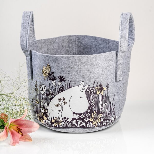 Muurla Úložný kôš Moomin Flower field 17l, sivý