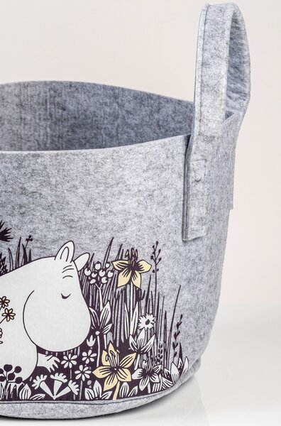 Muurla Úložný kôš Moomin Flower field 17l, sivý