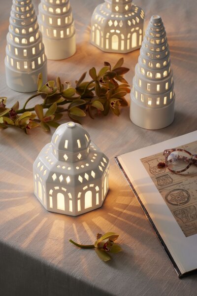 Lampáš domček Urbania Glassalen 14,5 cm