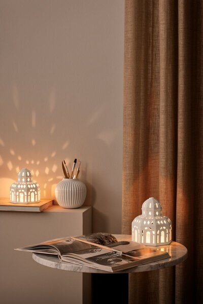 Lampáš domček Urbania Glassalen 14,5 cm