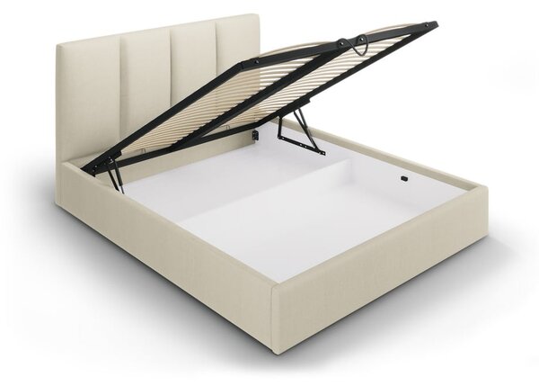 Béžová dvojlôžková posteľ Mazzini Beds Juniper, 180 x 200 cm