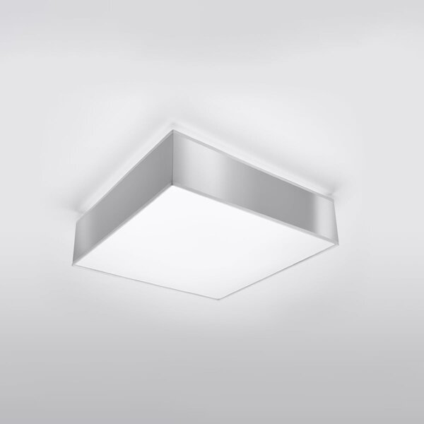 Stropné svietidlo Horus, 1x sivé plastové tienidlo, (biely plast), (35 cm)