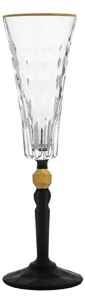 BOHEMIA PRESTIGE CONTE BLACK POHÁR NA ŠAMPANSKÉ 170ML SADA 6 KS