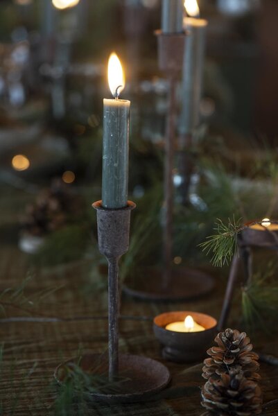 Vysoká sviečka Rustic Forest Green 18 cm