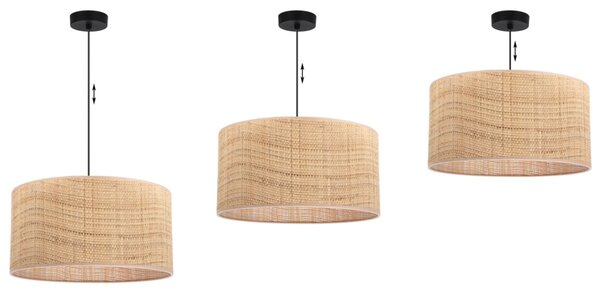 Závesné svietidlo Rattan, 1x ratanové tienidlo, (fi 40cm), b