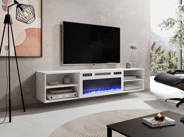 MEBLINE TV stolík LOOP 180 EF biely / krb biely
