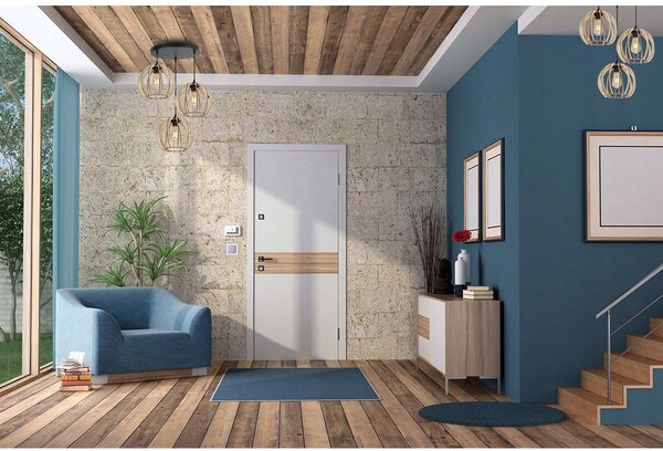 Závesné svietidlo Timber 1, 3x drevené tienidlo, o