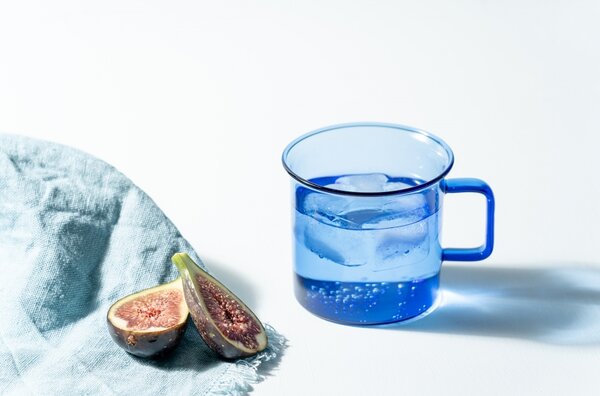 Muurla Hrnček Glass 0,35l, modrý