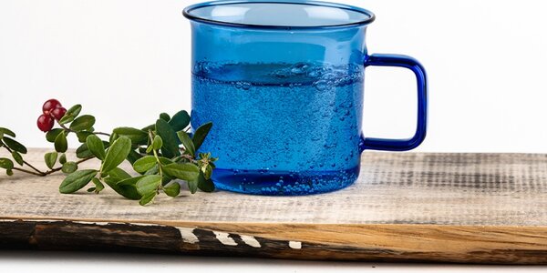 Muurla Hrnček Glass 0,35l, modrý