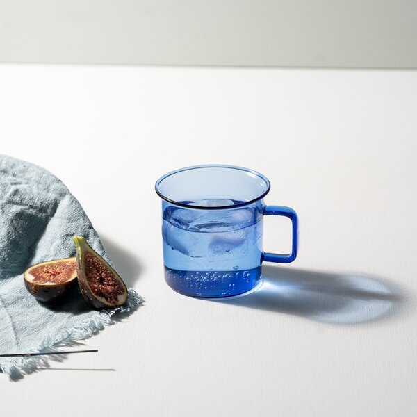 Muurla Hrnček Glass 0,35l, modrý