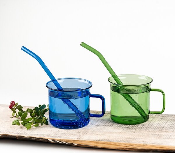 Muurla Hrnček Glass 0,35l, modrý