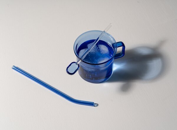 Muurla Hrnček Glass 0,35l, modrý