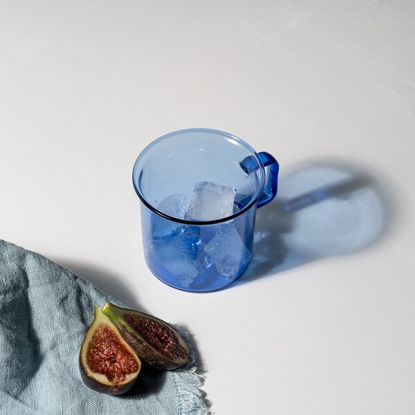 Muurla Hrnček Glass 0,35l, modrý