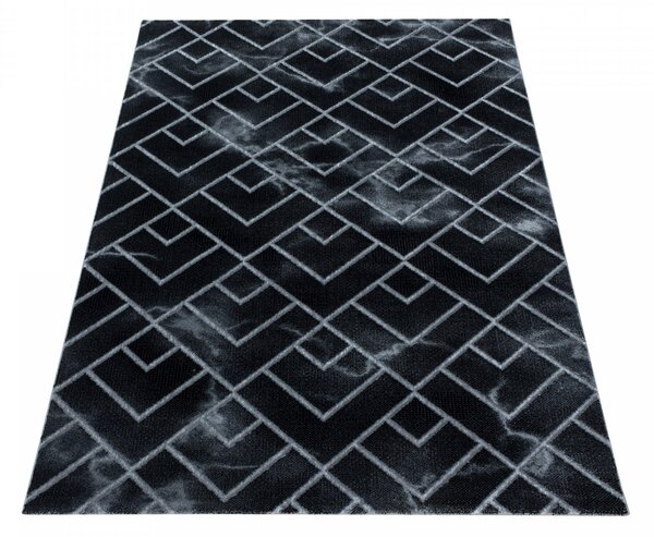 Ayyildiz , Kusový koberec Naxos 3814 silver, 120x170, čierna, kancelária