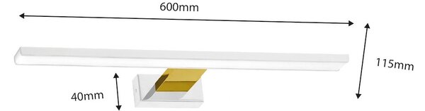 Nástenné LED svietidlo Shine1, 1x LED 13,8w, 4000k, (60 cm), w/g