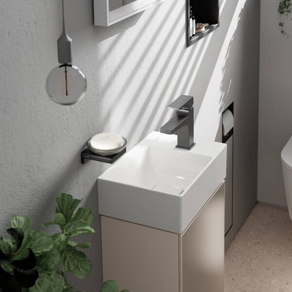 Hansgrohe Xevolos E - Umývadielko 360x250 mm bez prepadu, s otvorom pre batériu vpravo, biela 61086450