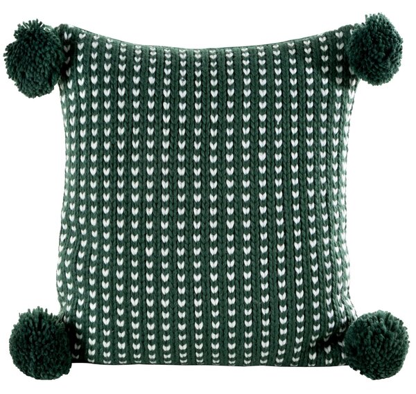VIANOČNÁ DEKORAČNÁ OBLIEČKA NA VANKÚŠ SWEATER 45X45 CM ZELENÁ
