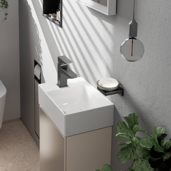 Hansgrohe Xevolos E - Umývadielko 360x250 mm bez prepadu, s otvorom pre batériu vľavo, biela 61087450