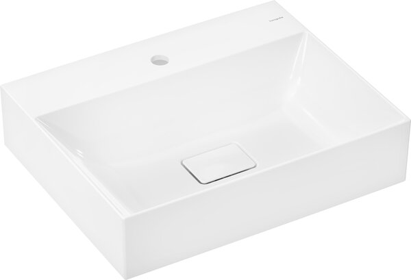 Hansgrohe Xevolos E - Umývadlo na stenu 600x480 mm bez prepadu, s otvorom pre batériu, biela 61092450