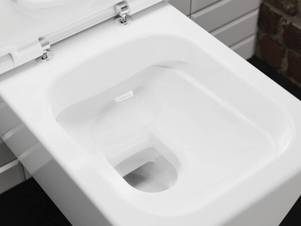Hansgrohe EluPura Q - Závesné WC 540, AquaFall splachovanie, SmartClean + sedátko so SoftClose a QuickRelease, biela 61117450
