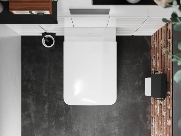 Hansgrohe EluPura Q - Závesné WC 540, AquaFall splachovanie, SmartClean + sedátko so SoftClose a QuickRelease, biela 61117450