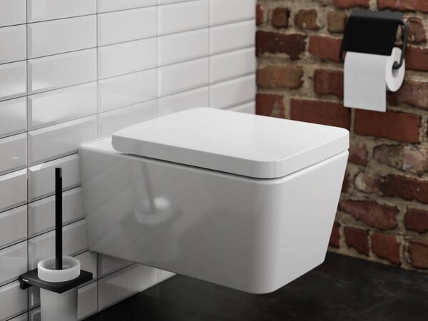 Hansgrohe EluPura Q - Závesné WC 540, AquaFall splachovanie, SmartClean + sedátko so SoftClose a QuickRelease, biela 61117450