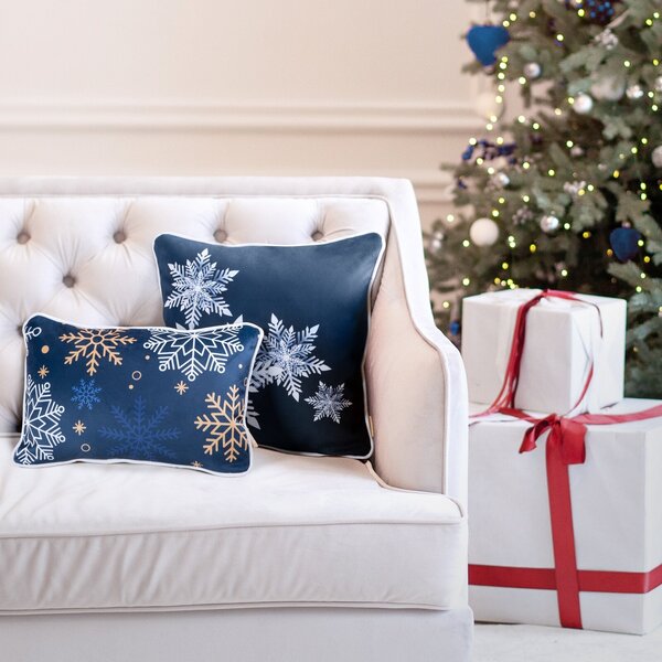 VIANOČNÁ DEKORAČNÁ OBLIEČKA NA VANKÚŠ CAROL04 30X45 CM VZOROVANÁ