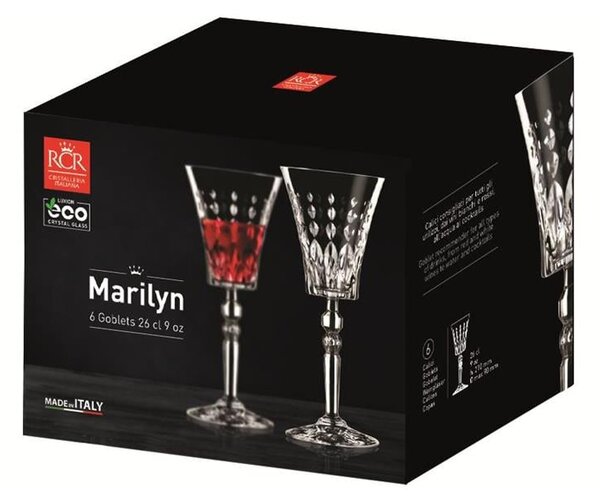 RCR MARILYN POHÁR NA VÍNO 260ML SADA 6 KS
